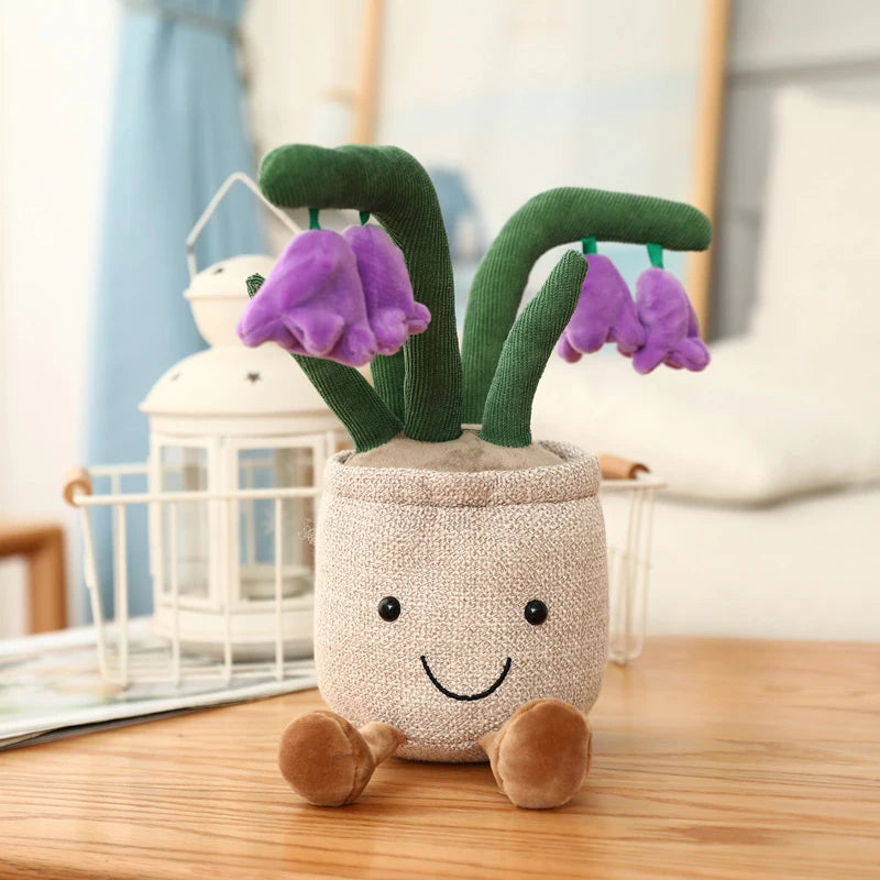 25-35cm Cute Plants Series Plush Toy Lifelike Tulip Mushroom Bluebell Flowers Dolls Stuffed Soft Kids Toys Kawaii Room Decor