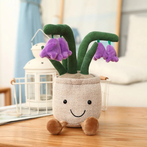 25-35cm Cute Plants Series Plush Toy Lifelike Tulip Mushroom Bluebell Flowers Dolls Stuffed Soft Kids Toys Kawaii Room Decor