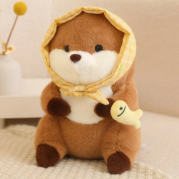 Cartoon Otter with Hat Plush Toy