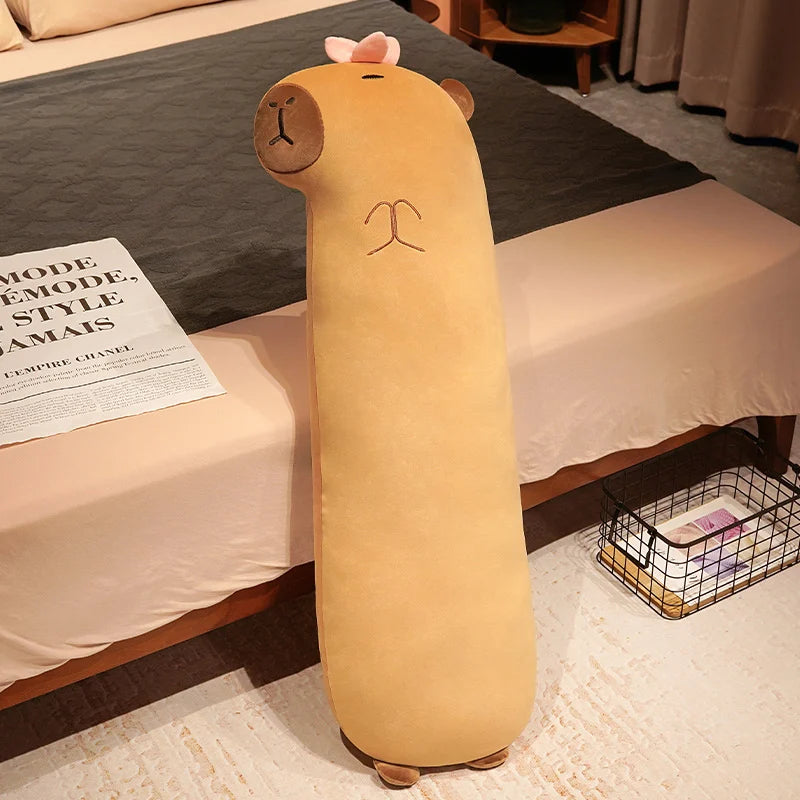 Giant Long Kawaii Capybara Plush Toys Sleeping Pillow Soft Cartoon Stuffed Animal