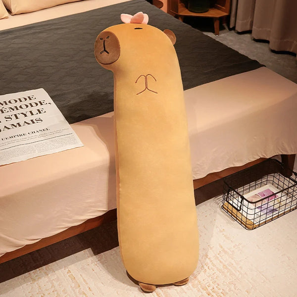 Giant Long Kawaii Capybara Plush Toys Sleeping Pillow Soft Cartoon Stuffed Animal