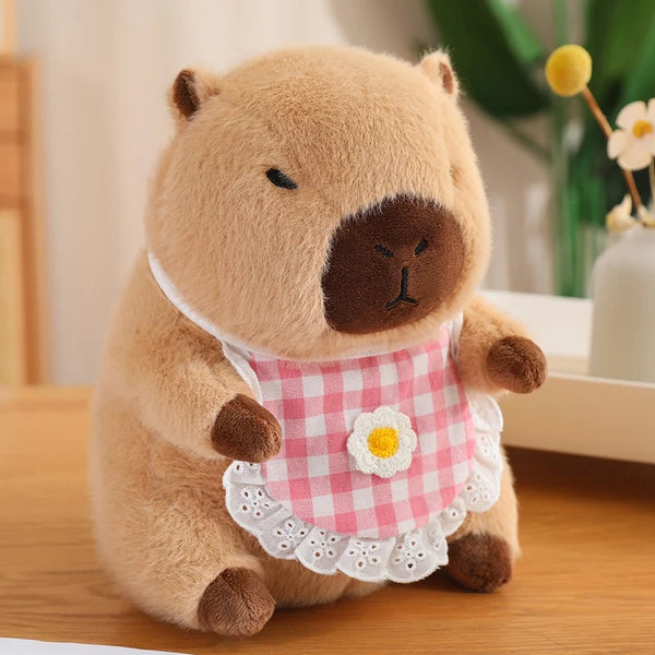 Cosplay Capybara Plushie in Veggie Hoodie Bee Hamburger & Cute Cloth Outfits