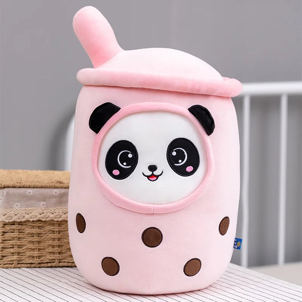Boba Plushies Mini Dolls in a Boba Cup Can Flip Boba Tea Toy Many Size Boba Tea