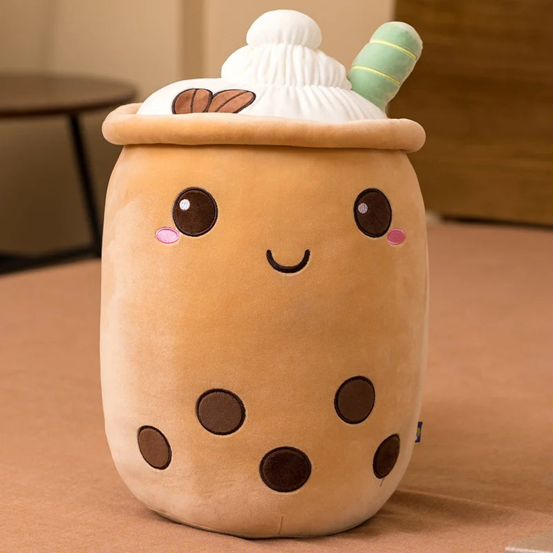 Boba Plushies Mini Dolls in a Boba Cup Can Flip Boba Tea Toy Many Size Boba Tea