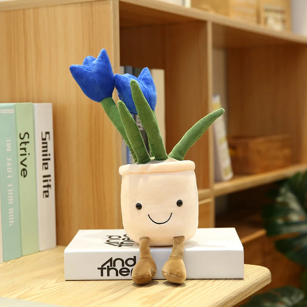 25-35cm Cute Plants Series Plush Toy Lifelike Tulip Mushroom Bluebell Flowers Dolls Stuffed Soft Kids Toys Kawaii Room Decor