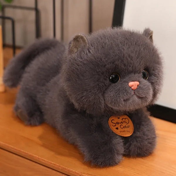 Stuffed Lifelike Cats Plush Toy Simulation American Shorthair Cute Cat Doll Pet