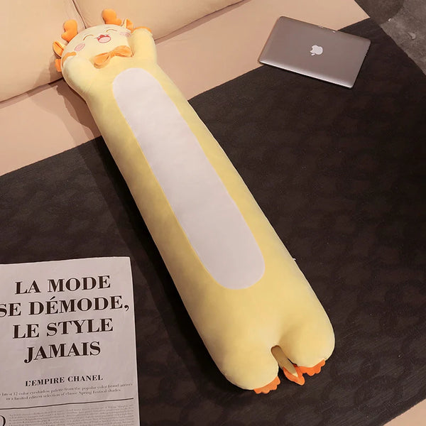 Washable Cartoon Dragon Long Pillow Plush Stuffed Sleeping Kawaii Animal