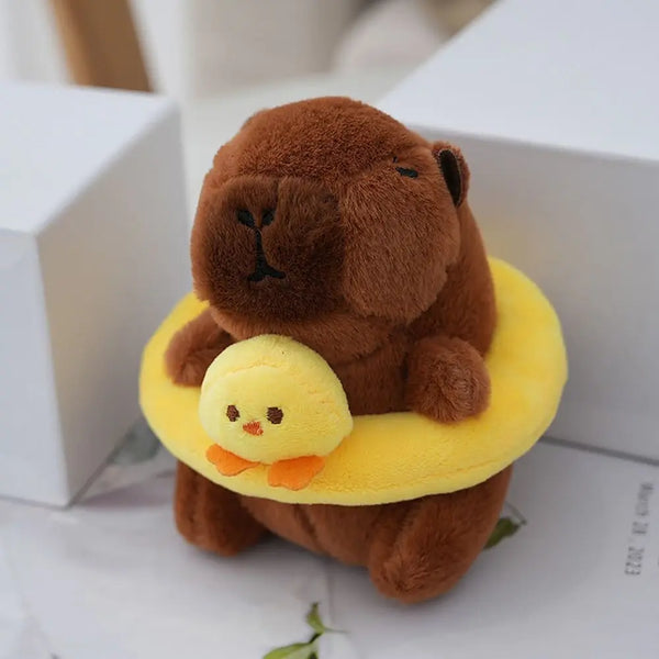 Swimming Ring Capybara Plush Capybara Keychain Stuffed Animals Cute Toy