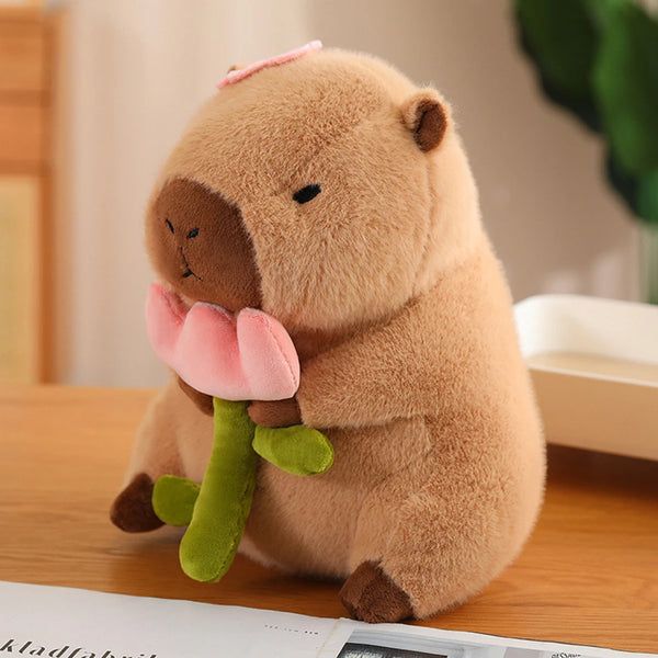 Kawaii Capybara Plush Toy Lovely Capybara Turn to Dinosaur Rabbit Stuffed Doll