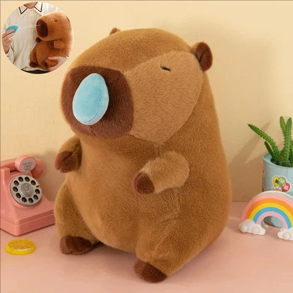 Cute Capybara Plush Toy with Stretchable Snot Simulation Animal Plush Plush Toy