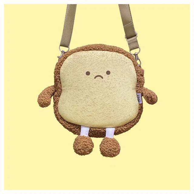 Simulation Kawaii Bread Toast Backpack Plush Toy – A Deliciously Cute Carry Buddy