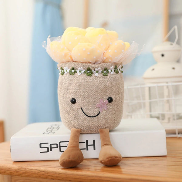 25-35cm Cute Plants Series Plush Toy Lifelike Tulip Mushroom Bluebell Flowers Dolls Stuffed Soft Kids Toys Kawaii Room Decor