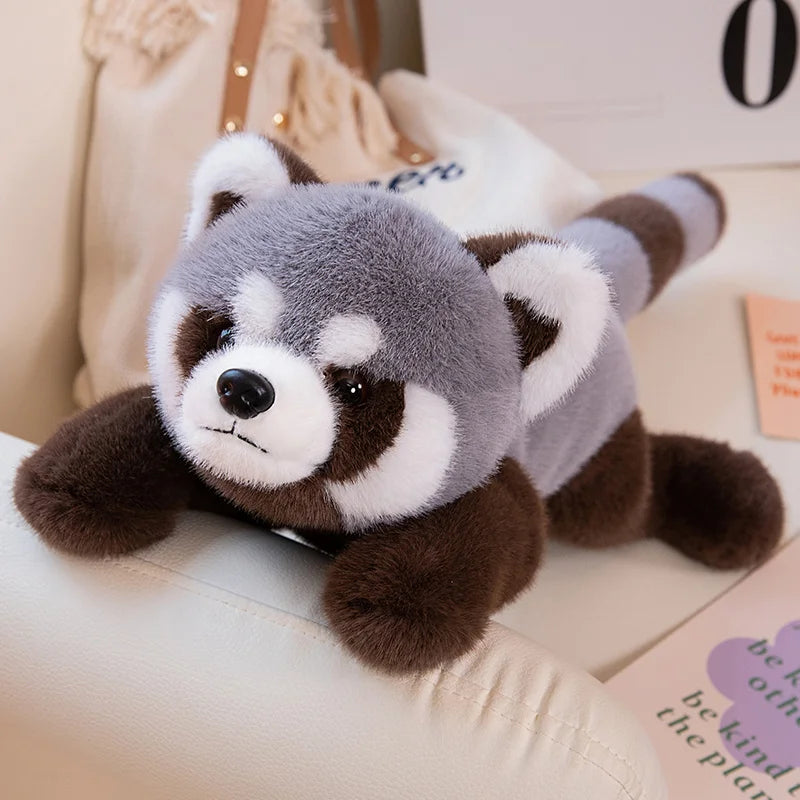 Kawaii Red Panda Plush Toy Lovely Stuffed Animal Lying Raccoon Plush Toys