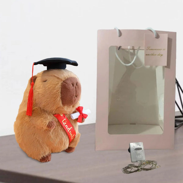 Capibara de peluche de juguete, capibara de peluche, regalo de graduación, vestido elegante, juguete de peluche para fiesta