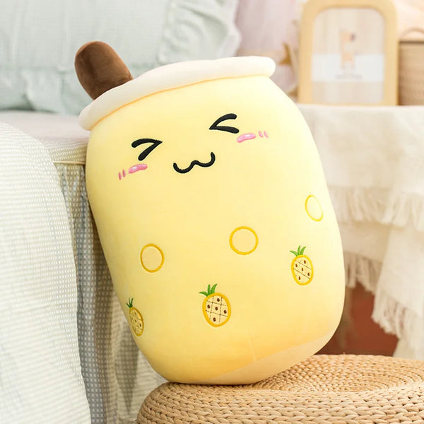 Boba Plushies Mini Dolls in a Boba Cup Can Flip Boba Tea Toy Many Size Boba Tea