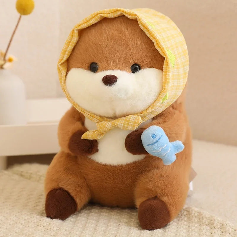 Cartoon Otter with Hat Plush Toy