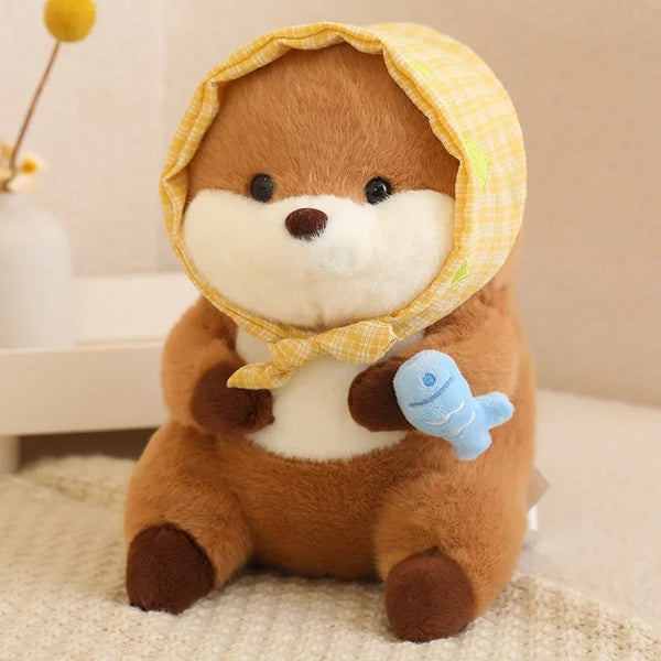 Cartoon Otter with Hat Plush Toy