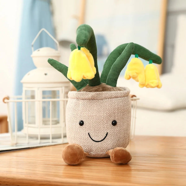 25-35cm Cute Plants Series Plush Toy Lifelike Tulip Mushroom Bluebell Flowers Dolls Stuffed Soft Kids Toys Kawaii Room Decor