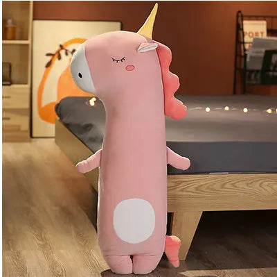 Creative Unicorn Giraffe Plush Toys Long Pillow Sleepping Cushion Stuffed Cloth Dinosaur