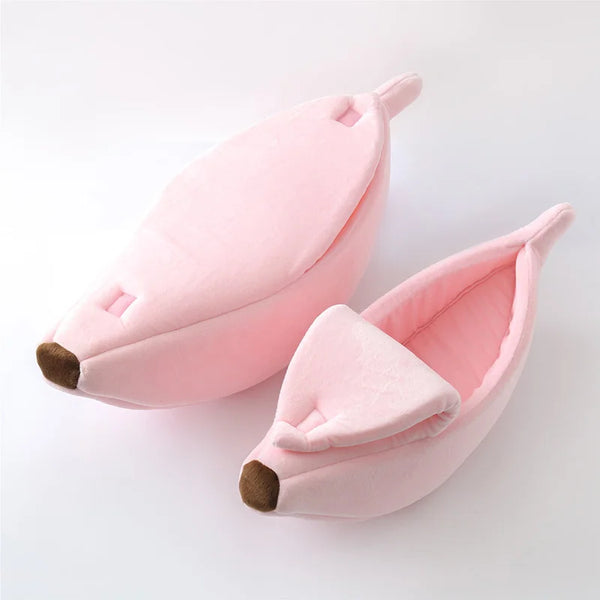 Banana Cat Bed House Funny Cute Cozy Cat Mat Beds Warm Durable Portable Pet