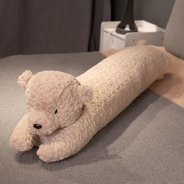 Kawaii Long Giant Curly Animal Bunny Plush Pillow – Soft Sleep Companion for Kids and Home Decor