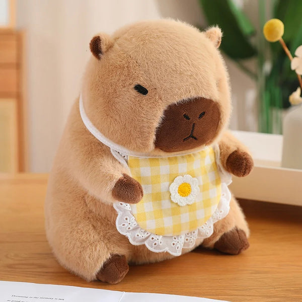 Cosplay Capybara Plushie in Veggie Hoodie Bee Hamburger & Cute Cloth Outfits