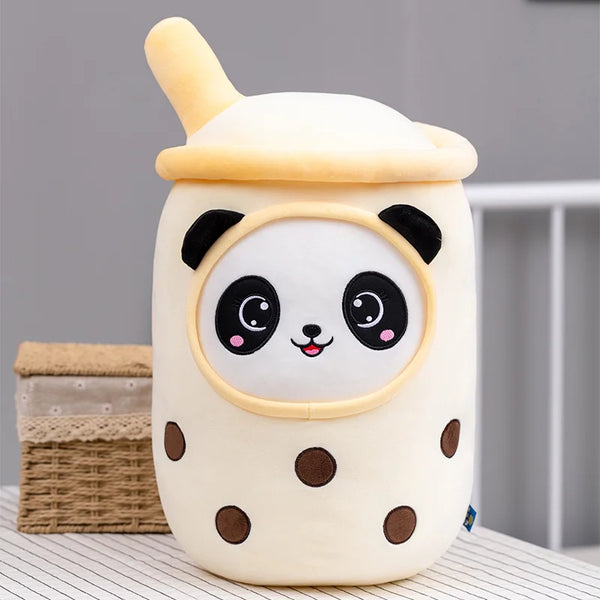 Boba Plushies Mini Dolls in a Boba Cup Can Flip Boba Tea Toy Many Size Boba Tea