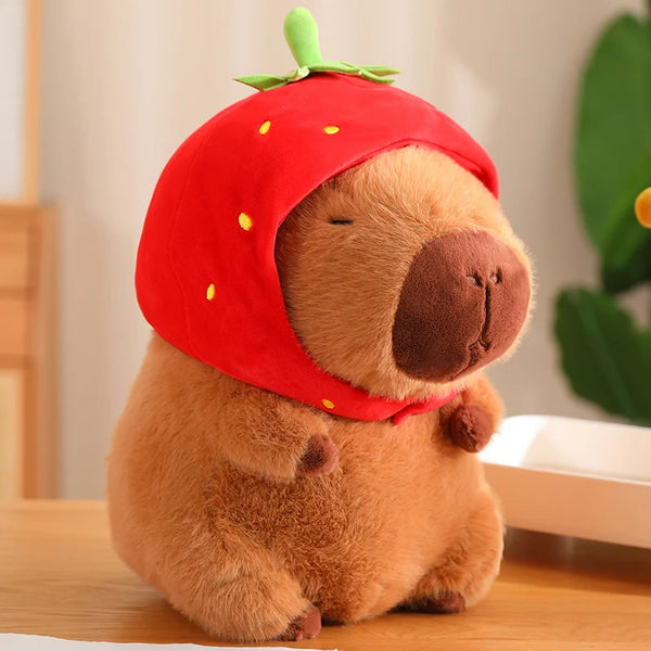 Capybara Cosplay Plush Series – Strawberry, Turtle, Poop, Hamburger