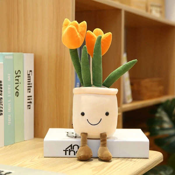 25-35cm Cute Plants Series Plush Toy Lifelike Tulip Mushroom Bluebell Flowers Dolls Stuffed Soft Kids Toys Kawaii Room Decor