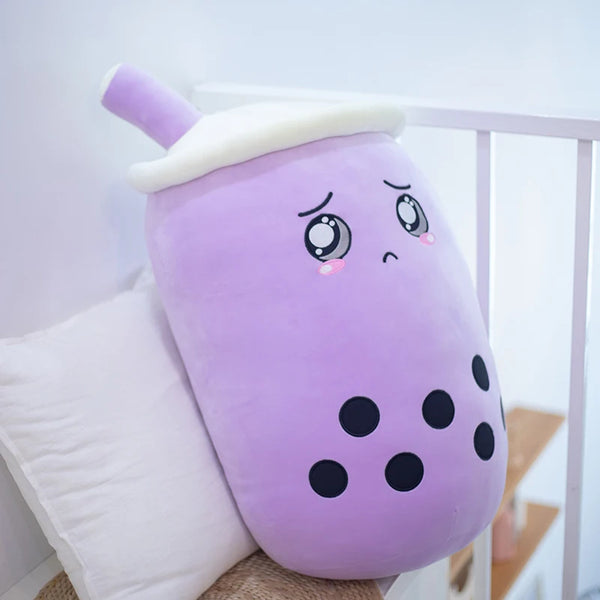Boba Plushies Mini Dolls in a Boba Cup Can Flip Boba Tea Toy Many Size Boba Tea