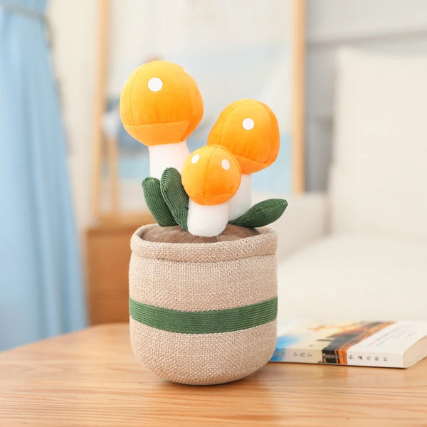25-35cm Cute Plants Series Plush Toy Lifelike Tulip Mushroom Bluebell Flowers Dolls Stuffed Soft Kids Toys Kawaii Room Decor