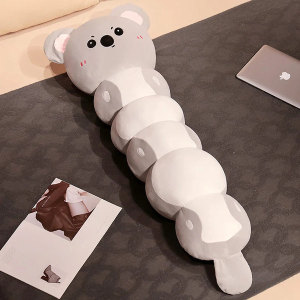 Kawaii Long Sleeping Pillow – Cat, Koala & Elephant Plush Companions for Dreamy Rest