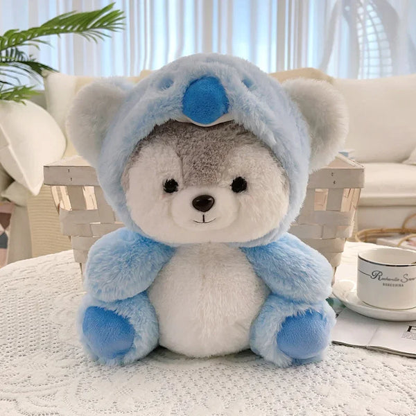 Cartoon Husky Plush Toy in Cosplay – Cute Kawaii Animal Dolls for Christmas Gifts