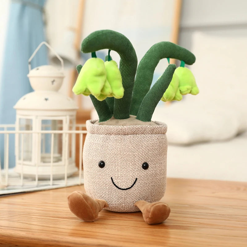 25-35cm Cute Plants Series Plush Toy Lifelike Tulip Mushroom Bluebell Flowers Dolls Stuffed Soft Kids Toys Kawaii Room Decor