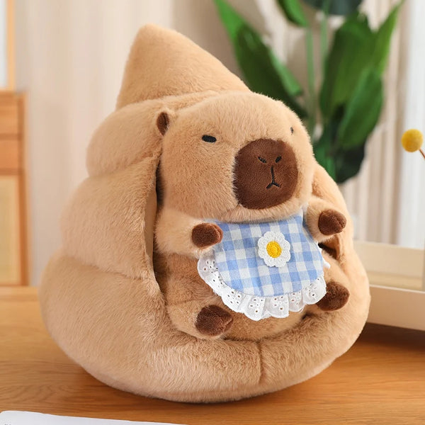 Cosplay Capybara Plushie in Veggie Hoodie Bee Hamburger & Cute Cloth Outfits
