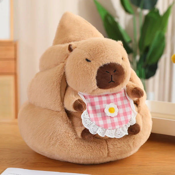 Cosplay Capybara Plushie in Veggie Hoodie Bee Hamburger & Cute Cloth Outfits