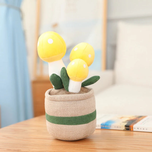 25-35cm Cute Plants Series Plush Toy Lifelike Tulip Mushroom Bluebell Flowers Dolls Stuffed Soft Kids Toys Kawaii Room Decor