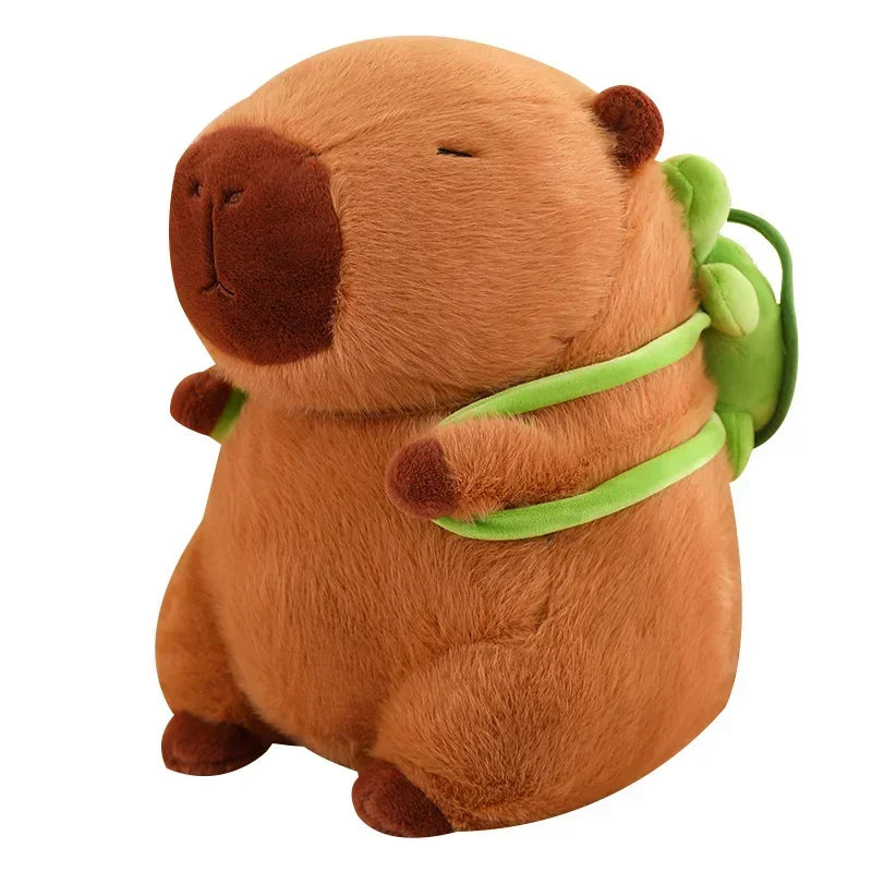 Cute Turtle Backpack Capybara Strawberry Hat Capybara Plush Toy Stuffed Animals