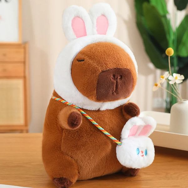 Capybara Cosplay Plush Series – Strawberry, Turtle, Poop, Hamburger