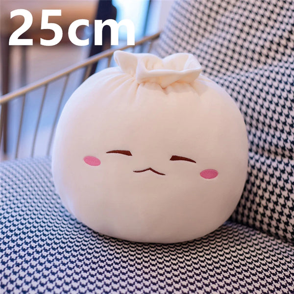 Creative Chinese Bun Shape Plush Toys Stuffed Soft Dumplings Pillow