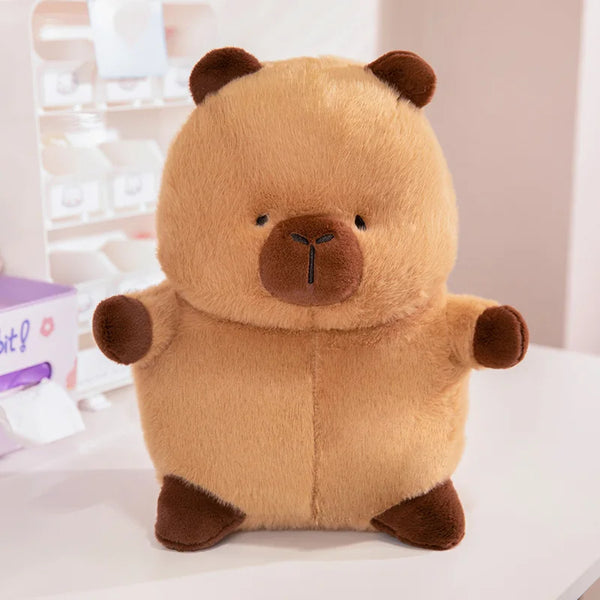 Cute Cartoon Capybara with Hat Plush Toy