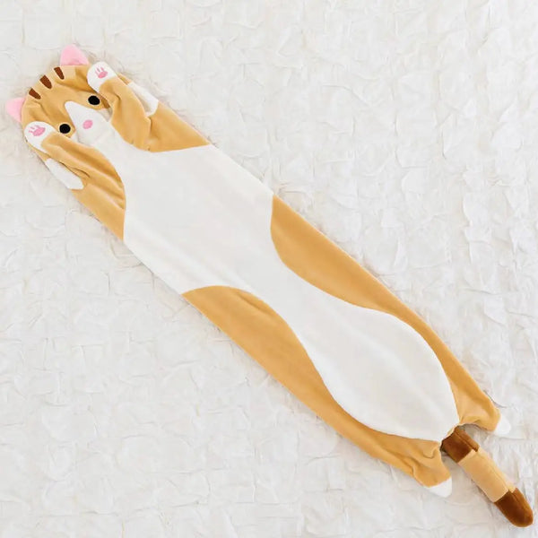 Funny Joy Cute Soft Long Cat Plush Toys Pause Office Nap Pillow Bed Sleep Home Decor