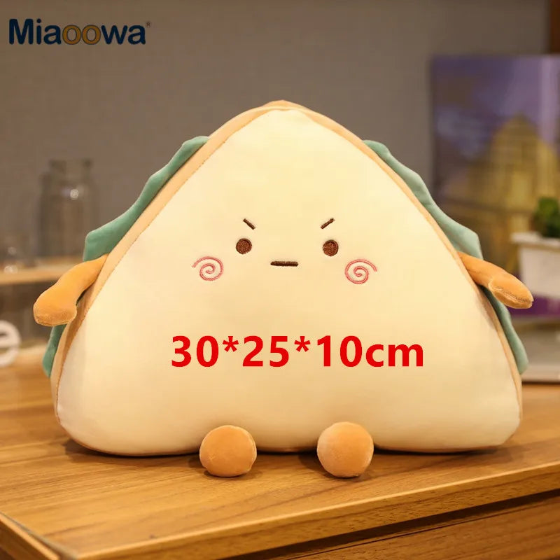 Food Sandwich Cake Plush Toy Cute Bread Stuffed Soft Nap Sleep Pillow