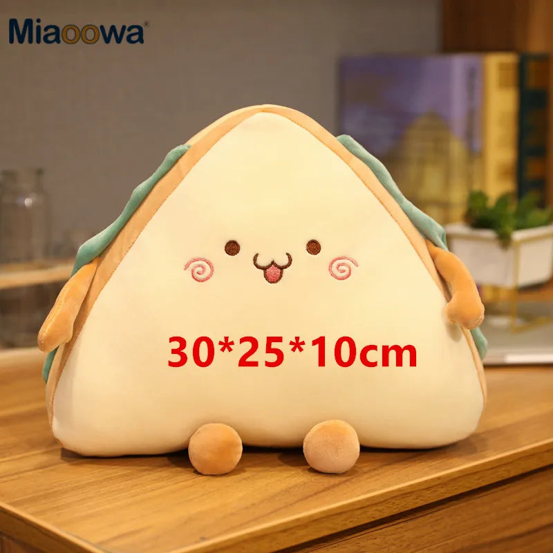 Food Sandwich Cake Plush Toy Cute Bread Stuffed Soft Nap Sleep Pillow