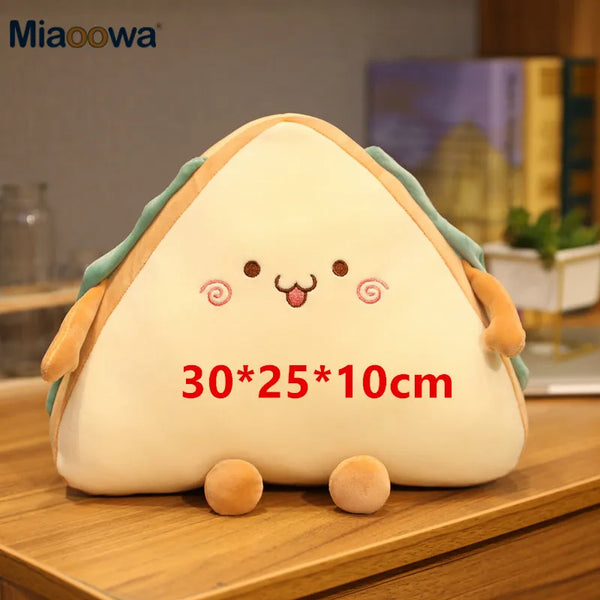 Food Sandwich Cake Plush Toy Cute Bread Stuffed Soft Nap Sleep Pillow