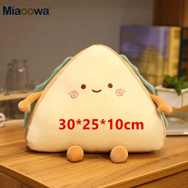 Food Sandwich Cake Plush Toy Cute Bread Stuffed Soft Nap Sleep Pillow