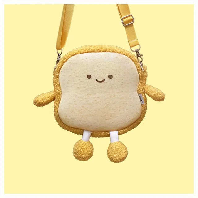 Simulation Kawaii Bread Toast Backpack Plush Toy – A Deliciously Cute Carry Buddy