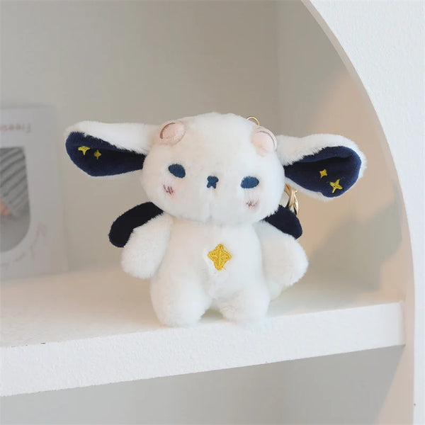 Kawaii Magic Starry Wings Sheep Plushie Keychain – Small Animal Pendant Plush for Bags & Gifts