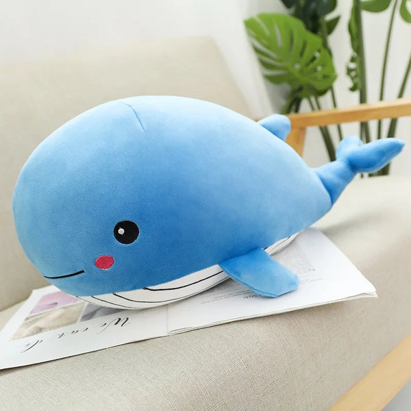 Kawaii Soft Whale Plush Toy – Adorable Stuffed Doll & Sleeping Pillow