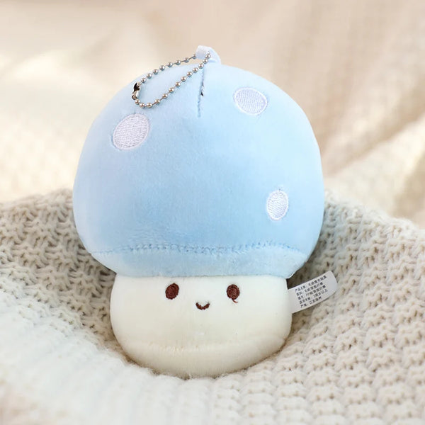 Kawaii Colorful Mushroom Plush Keychain – Pocket-Sized Whimsy for Everyday Joy